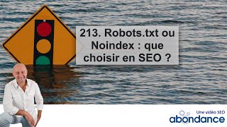 Robots.txt ou Noindex : que choisir en SEO  Vidéo SEO Abondance N°213