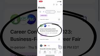 How to View Fall Career Fairs on Handshake Mobile App screenshot 4