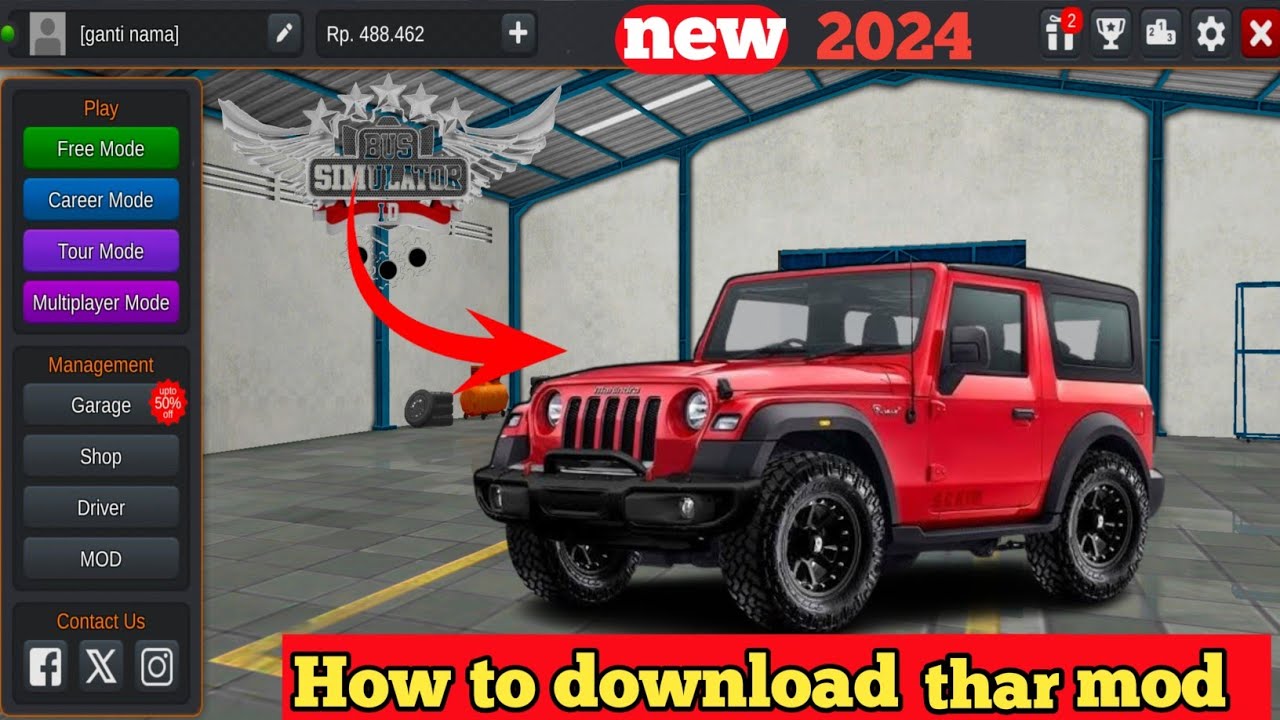 thar mod in bus simulator indonesia||thar mod download kaise kren