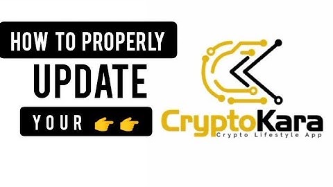 HOW TO PROPERLY UPDATE YOUR CRYPTOKARA WALLET | Eagle Network