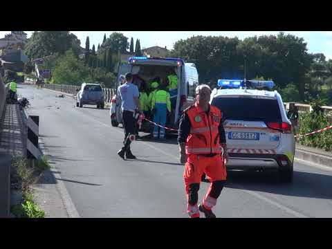 Video Deceduto il motociclista coinvolto in un incidente sul ponte di Pratantico
