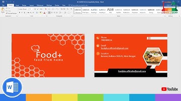 Modern Business Card Design in Ms Word 2020 | Make Visiting Card Design in MS Word in 18 Minute