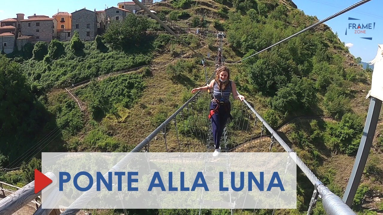 Ponte alla Luna, sospesi sul ponte Tibetano di Sasso di Castalda