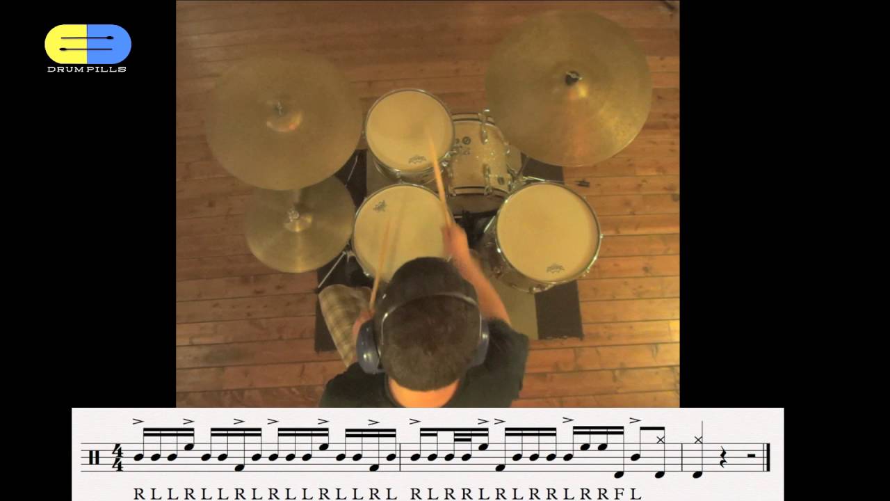 Drumpill #06 - Two Bars Drum Fill - Mixed Sticking