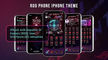 Preview Setup ROG Phone iOS Theme iPhone Home Screen Customization iPhone Widget and Icons