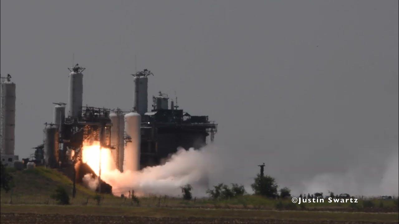 SpaceX Merlin Vacuum Engine Hotfire Test 4 mins of pure power live