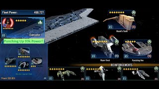 SWGOH: 5*R8 vs 7*R9 Executor with Punishing One