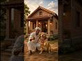 A farmer and a dog were building a house together.|| महेनत का फल मिठा.|| #aivideo