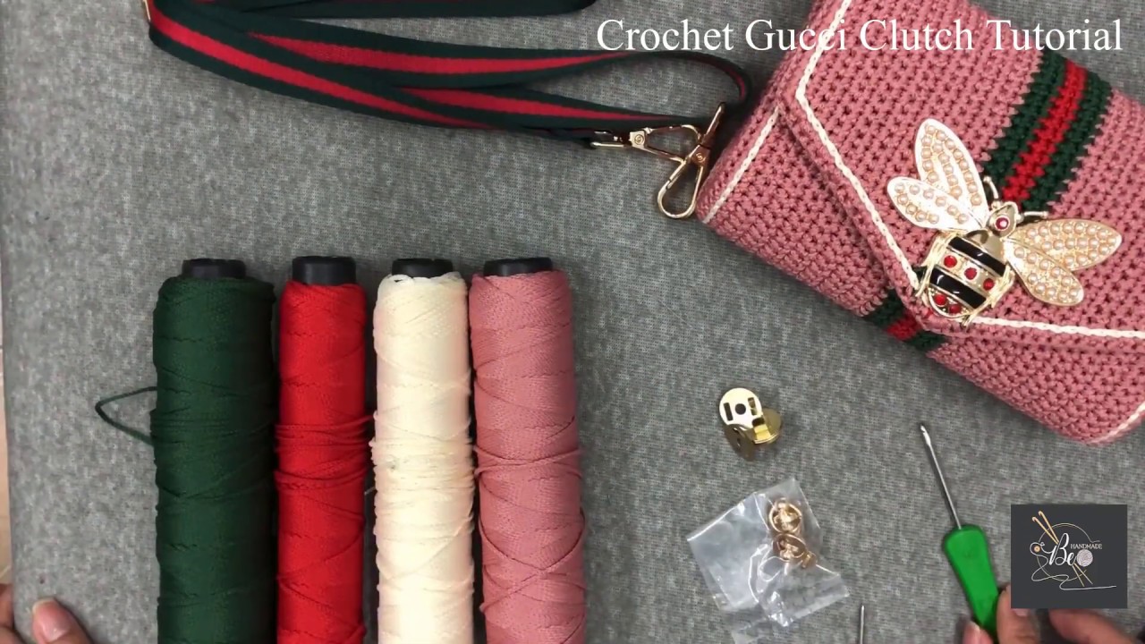 CROCHET GUCCI CLUTCH TUTORIAL [Part 1] - BEO HANDMADE 