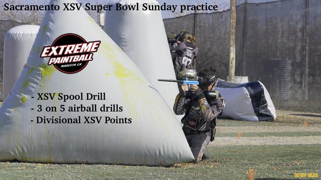 Sacramento XSV SemiPro & D4/5 practice Super Bowl Sunday 2022 / Paintball Raw Footage YouTube