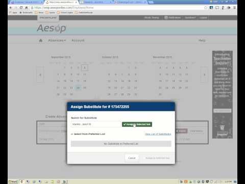 Using Aesop to Report an Absence
