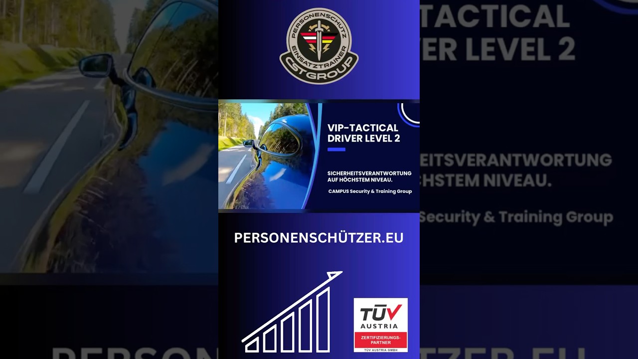 🇦🇹🇩🇪 VIP Tactical Driver Ausbildung – zert. Fachausbildung & ISO-Zertifizierung | Personenschutz