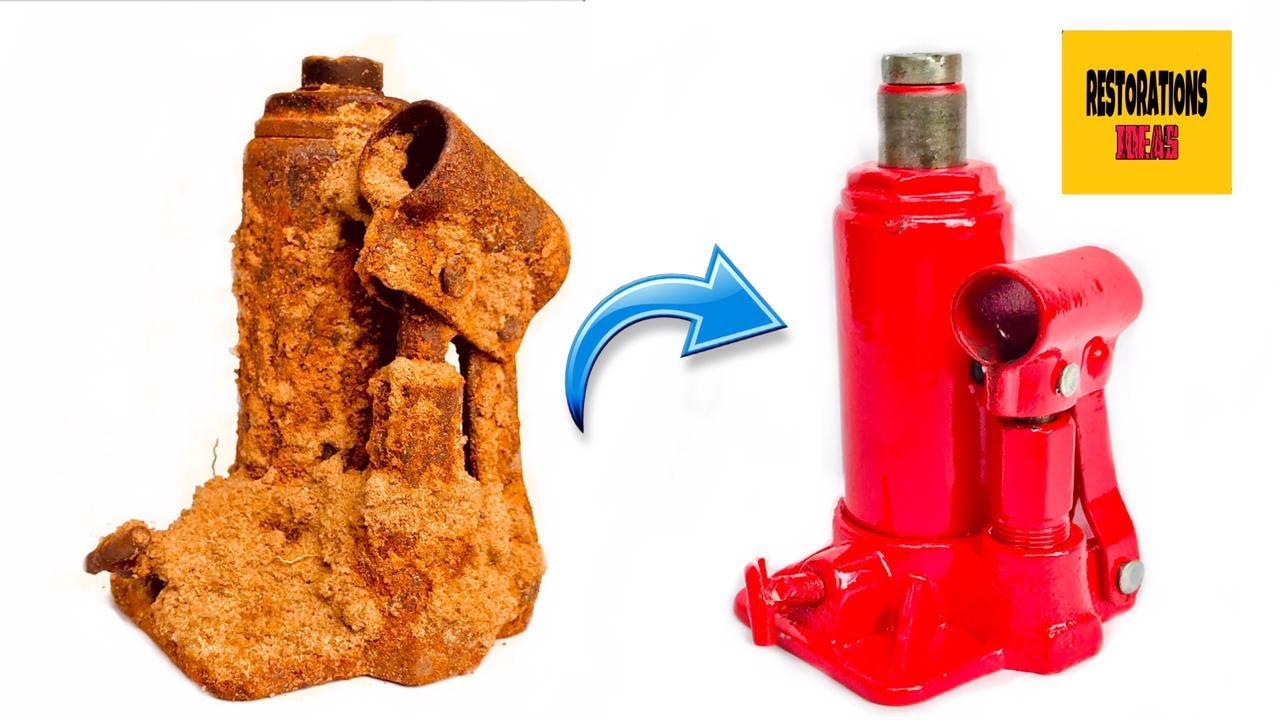 Old and Rusted Hydraulic Jack Restoration YouTube