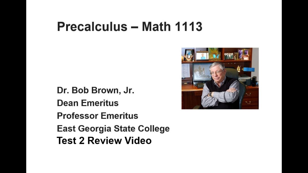 Precalculus Test 2 Review - YouTube