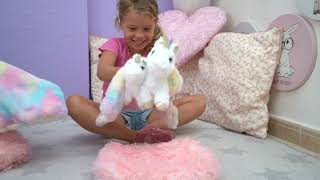 Unicorn for Girls 4 Pcs Set – Rainbow Horn. Baby and Mommy Unicorn Toy, Baby Doll Blanket screenshot 2
