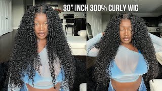 300 DENSITY WATCH ME INSTALL THE THICKEST CURLY FRONTAL WIG ASTERIA HAIR