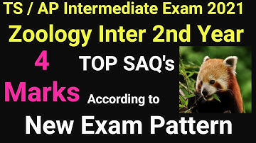 TS/AP EXAM 2021| Zoology Inter 2nd Year |Top SAQ