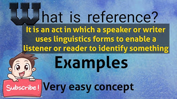 What is reference | Definition | examples | easy explanation with examples | basic concept |