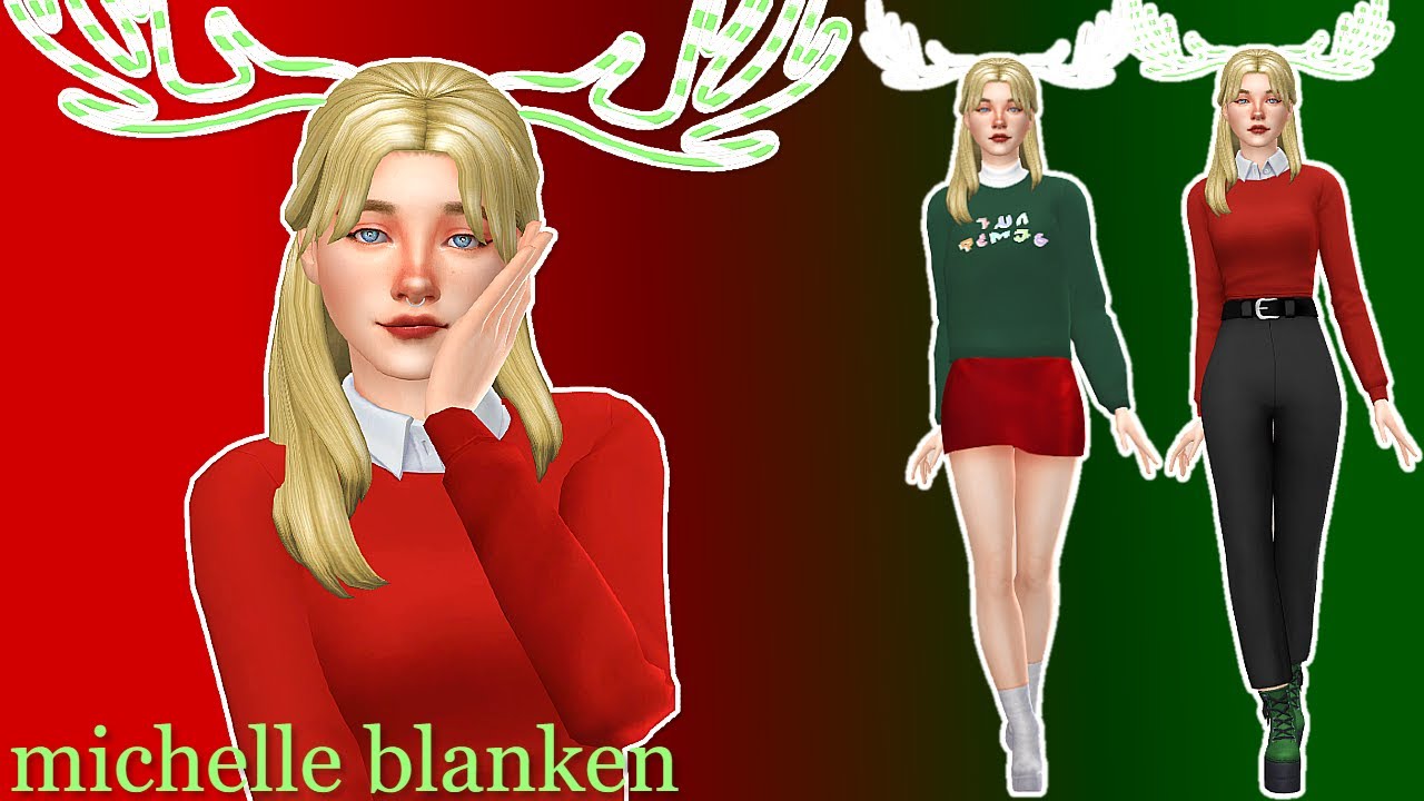 Sims 4 Christmas CAS | Michelle Blanken | SIMSMAS DAY 12 🎄