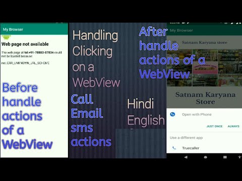 how to Handle Call Button clicking on a WebView