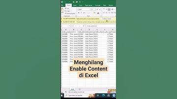 Menghilangkan Enable Content di Excel #shortvideo