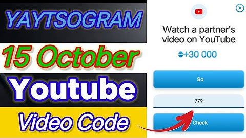 YAYTSOGRAM Youtube Code 15 October | YAYTSOGRAM Youtube Code Today #yaytsogram #yaytsogramcode