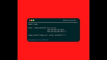 Python Numpy - NumPy array to CSV file