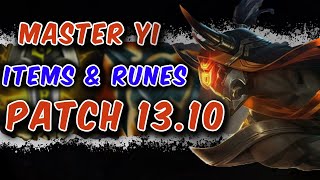 Master Yi Item BUILD \& RUNES Guide | PATCH 13.10