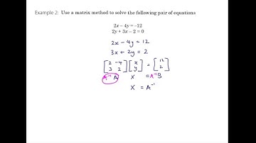 Solving simultaneous equations using matrices