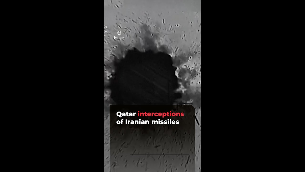 قطر تنشر فيديو لاعتراض صواريخ إيرانية | #ajshorts
