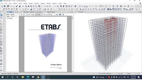 How to generate a report of a building project using ETABS software.