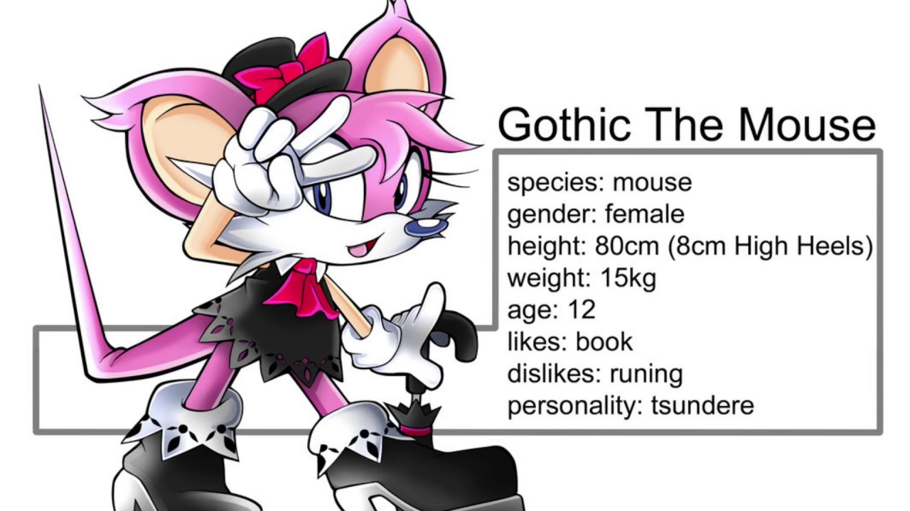 Sonic OCs Day One - Gothic the Mouse - YouTube.