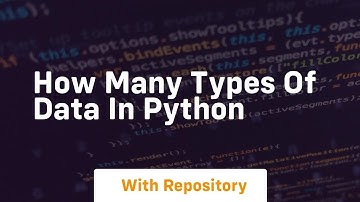 how many types of data in python