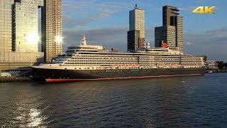 Cunard Cruise Liner "Queen Elizabeth" Departing Rotterdam • British Isles Cruise • July 3, 2017