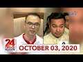 24 Oras Weekend Express: October 3, 2020 [HD]