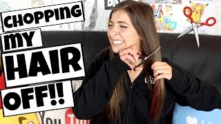 CUTTING MY OWN HAIR OFF! CUTTING MY OWN HAIR OFF!