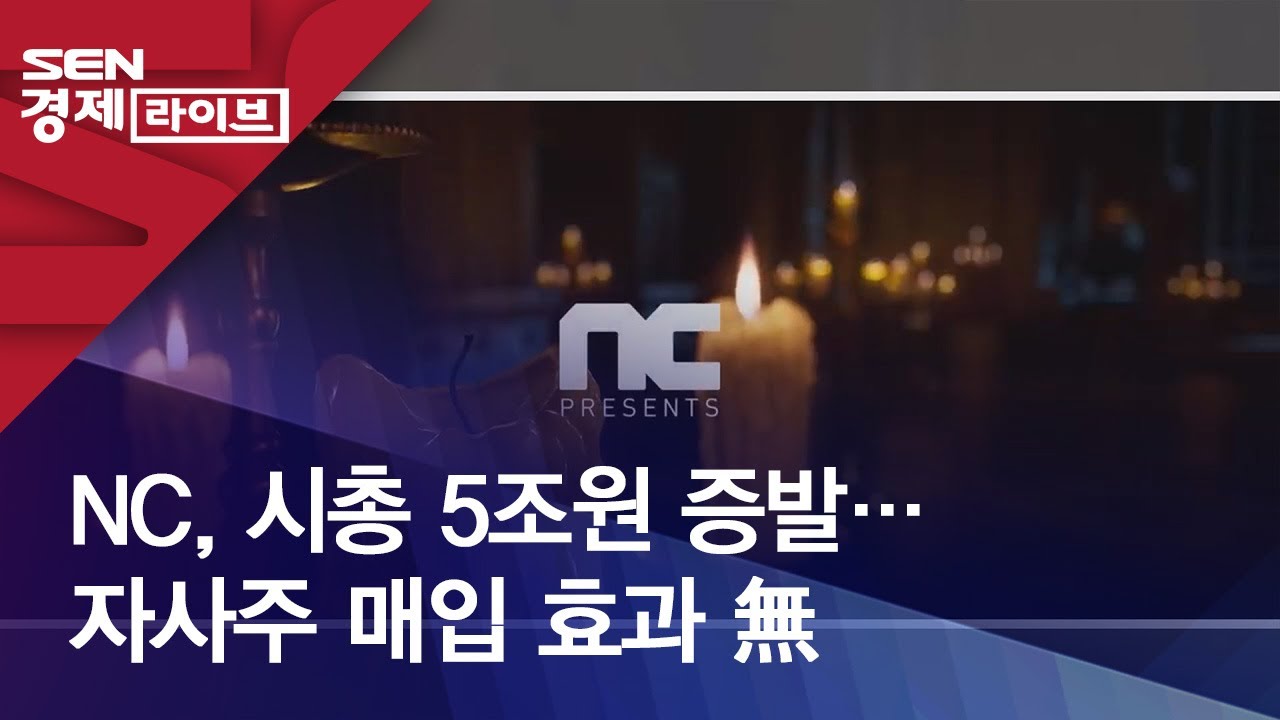 NC, 시총 5조원 증발…자사주 매입 효과 無