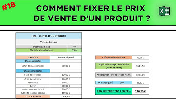 #18 Comment je gère mes stocks sur Excel ? Fixer le prix de vente d