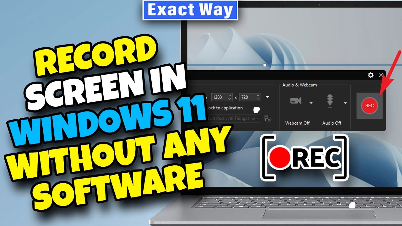 How to Record Screen in Windows 11 (Without Any Software) - YouTube