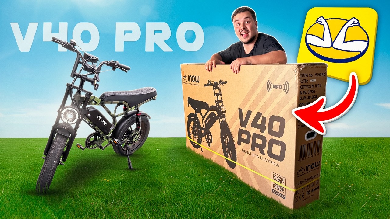 Comprei a BICICLETA ELÉTRICA Mais Barata do Mercado Livre (Inow V40 Pro) – Vale a Pena?