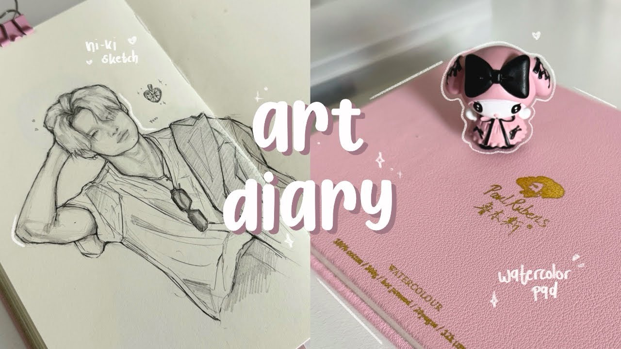 art vlog ☁️ | sketching, new art supplies and ni-ki picket unboxing ☆