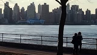 ♥️New York Astoria. P2 East River, Hell Gate Bridges & Skyline view of Manhattan #nocopyrightmusic