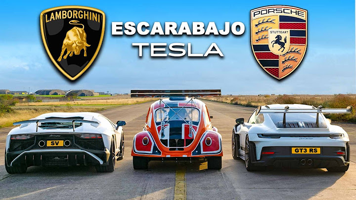 Lambo Aventador SV vs 911 GT3 RS vs Escarabajo Tesla: ARRANCONES