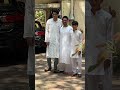 Aamir khan with son spotted outside his building on the special occasion of eid shorts
