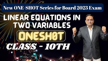 Ch-1 linear Equations in Two Variables | One Shot Series | Class 10th Maharashtra Board | Math - 1