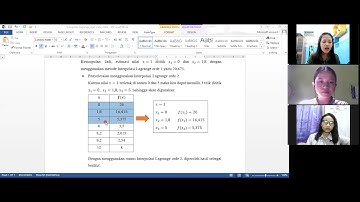 Penyelesaian Soal Interpolasi Lagrange Menggunakan Excel dan Python