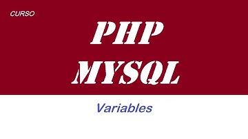 CURSO PHP - MYSQL | VARIABLES
