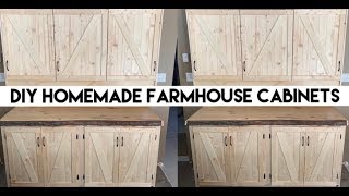 DIY FARMHOUSE CABINET PROJECT SHARE • OUR HOMEMADE CABINETS