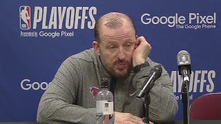 Tom Thibodeau Postgame Interview | New York Knicks beat Cleveland Cavaliers 101-97