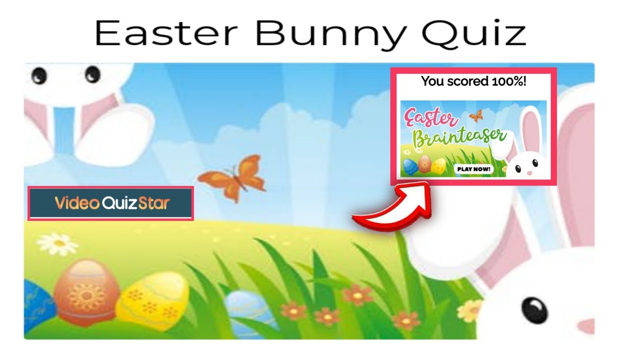 Easter Bunny Quiz Answer 100Score Easter bunny quiz videoquizstar